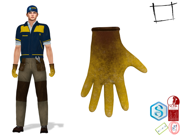 Full Perm Men's Mechanic Gloves Slink Male, Signature Gianni, Onupup, Ocacin Gamit