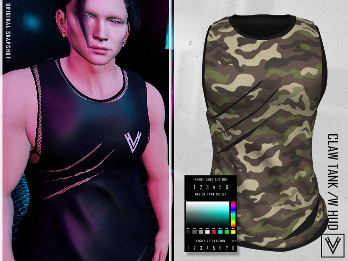 [ xVx ]CLAW TANK - CAMOUFLAGE