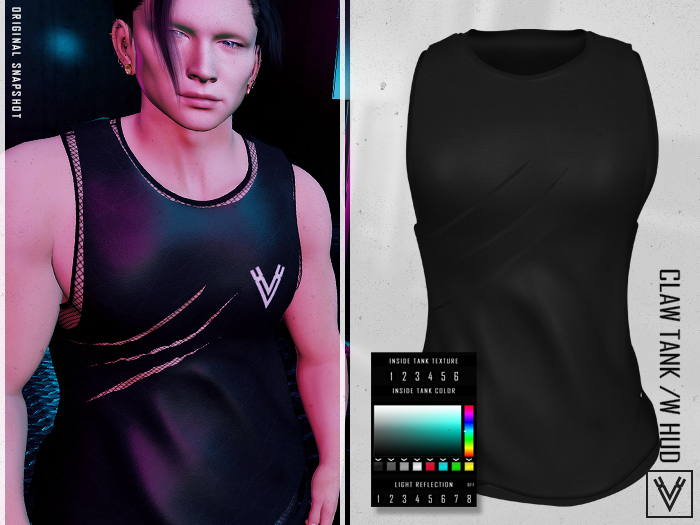 [ xVx ]CLAW TANK - BLACK