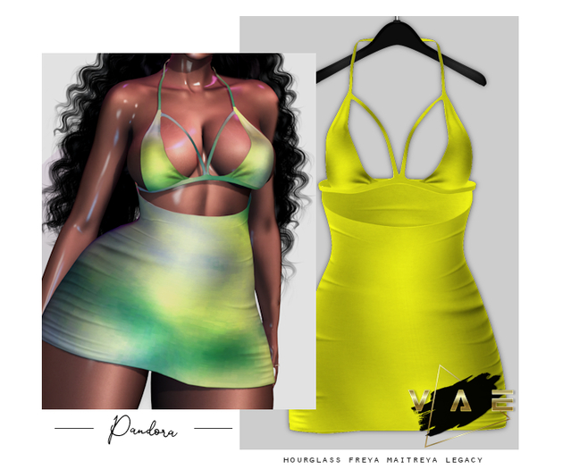 Vague. Pandora Dress Neon