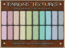 Parkins Textures - Adaline Set - 20x Full Perm Seamless 1024 - Fabric, Cloth, Spring, Summer, Pastel, Clothing, Textile