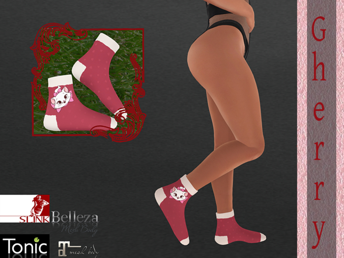 Cherry socks  Red 2   cat 