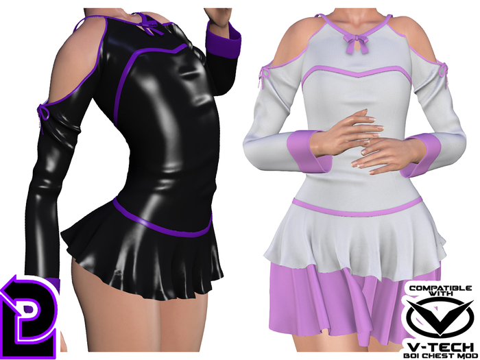 Vtech Dress Second Life Marketplace - .:DL:. Stacia dress (v-tech boi)