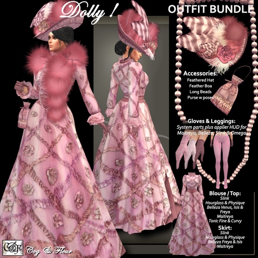 C&F Dolly Spring Lattice Outfit Bundle - PINK