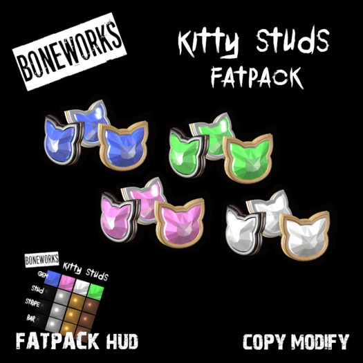 !Boneworks! > Kitty Studs - FATPACK (boxed)