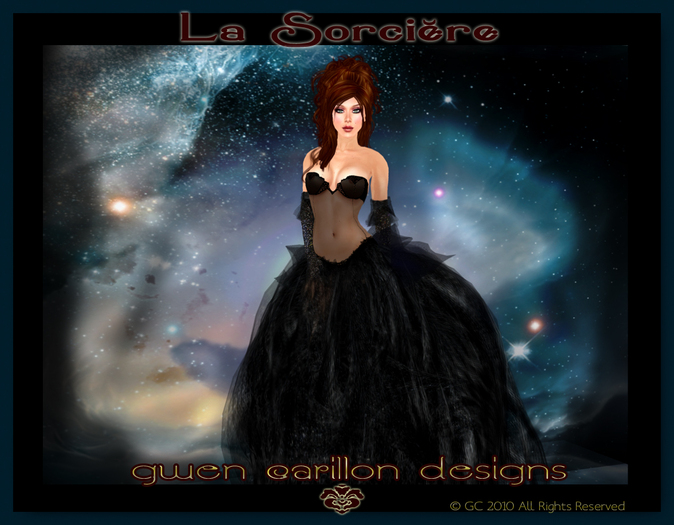 GCD - La Sorciere Gown and Lingerie (black)