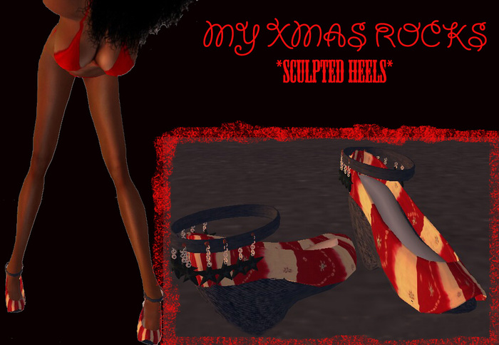 Hb-!My Xmas Rocks!Sculpted Heels opentoe