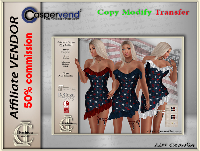 LC Affiliate Vendor [Patriotic] - My USA I.  Dress [1 Vendor]