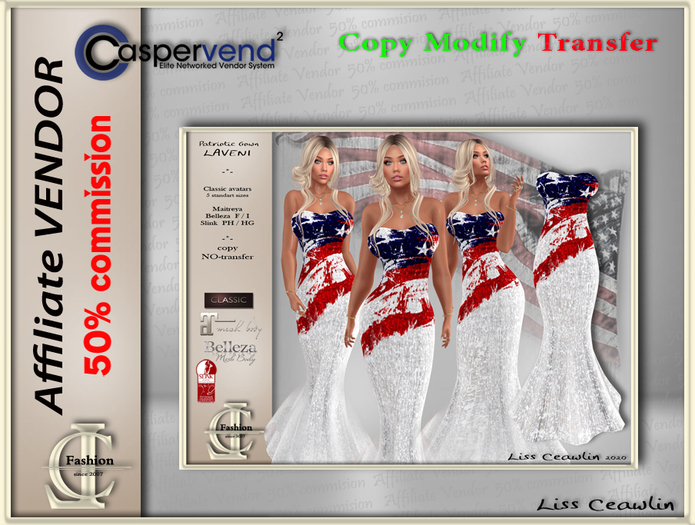 LC Affiliate Vendor [Patriotic] - Laveni Gown [1 Vendor]