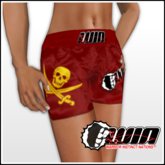WIN Maroon and Gold Pirate Short Trunks