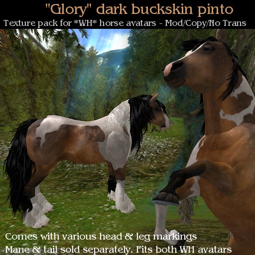 WH - Glory - Dark Buckskin Pinto Texture Pack