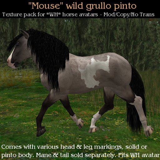 WH - Mouse - Wild Grullo Overo Texture Pack