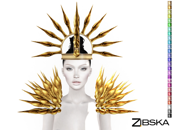 Zibska ~ Hel Color Change Crown and Shoulder Spikes
