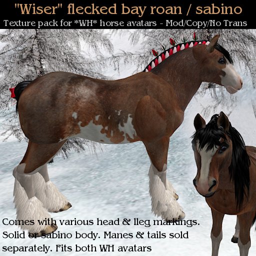 WH - Wiser - Flecked Bay Roan Sabino Texture Pack
