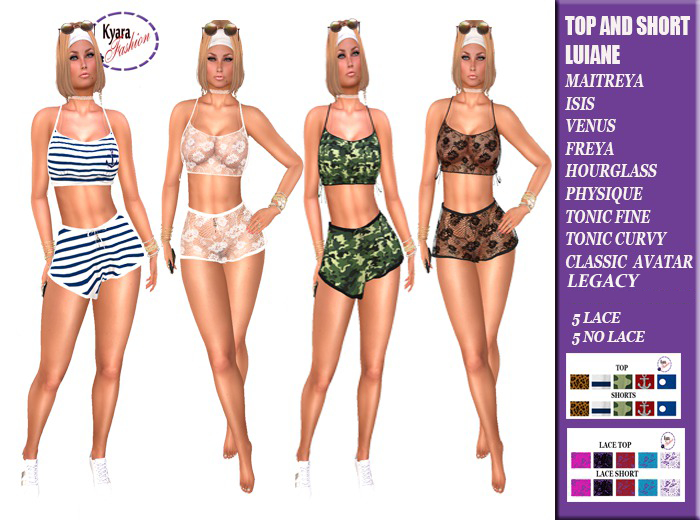 Kyarafashion Luiane Top and Short Hud 10 Options*