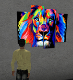 Lion canvas multi panels MOD TRANS