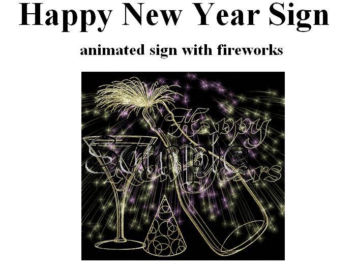 Happy New Year Sign