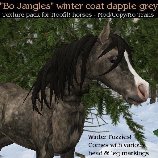 Bo Jangles - Winter fur Dapple Grey Texture Pack for Hoofit Horses