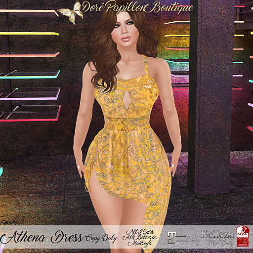 DPB Athena Dress - Gold  *Maitreya Slinks Bellezas*