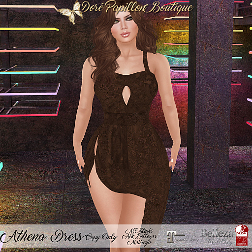 DPB Athena Dress - Brown  *Maitreya Slinks Bellezas*