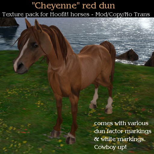 Cheyenne - Red Dun Horse Texture Pack for Hoofit Horses