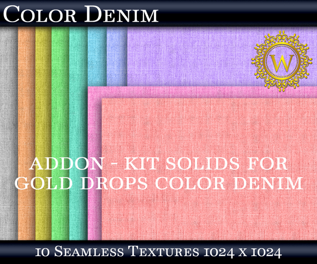 Color Denim 10 Seamless Fabric Textures - WonderWall