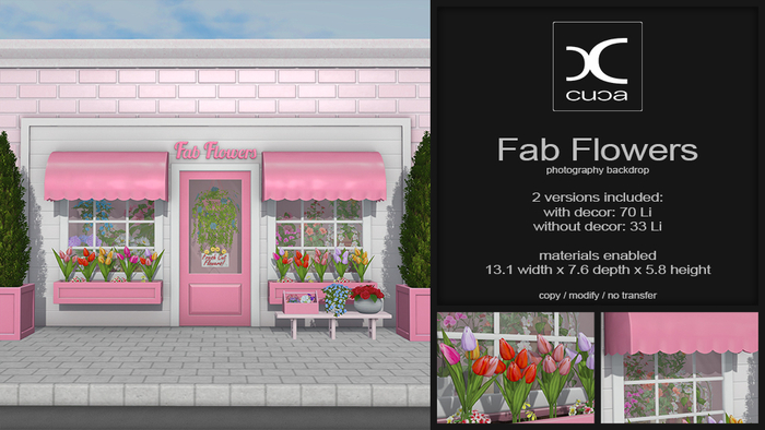 [..::CuCa Designs::..] Fab Flowers Backdrop