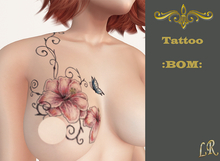 -=L R=- Tattoo :BOM: Tattoo breast,butterfly flowers