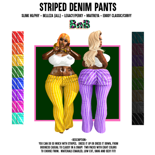<3BnB<3 Striped Denim Pants p.1 [S.PHYSIQUE] (add me!)