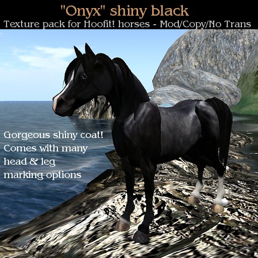 Onyx - Shiny Black Texture Pack for Hoofit horses