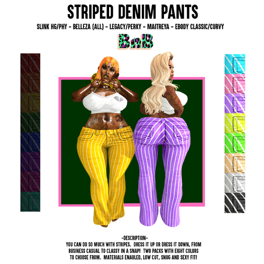 <3BnB<3 Striped Denim Pants p.2 [S.PHYSIQUE] (add me!)