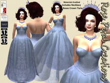 RPC FitMesh Prom Queen Dusty Blue Belleza, Slink, Maitreya (Wear to unpack)
