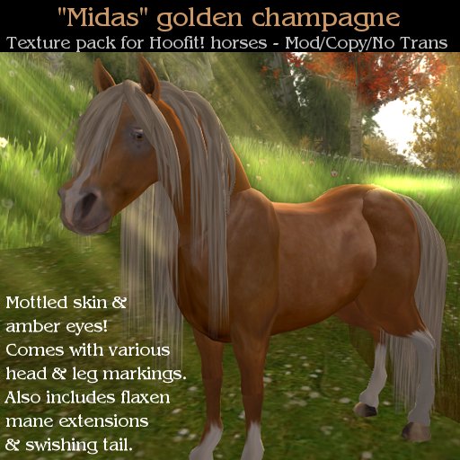 Midas - Gold Champagne Texture Pack for Hoofit horses