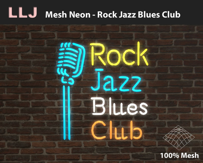 LLJ Mesh Neon Rock Jazz Blues Club