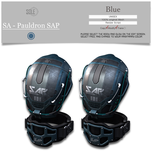 :::SOLE::: SA - Pauldron SAP (Blue)