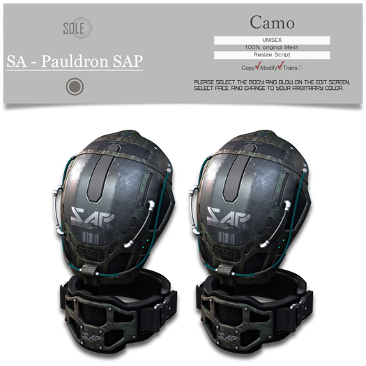 :::SOLE::: SA - Pauldron SAP (Camo)