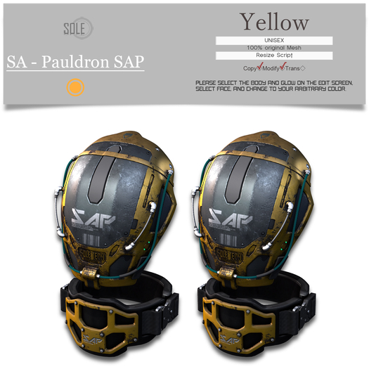 :::SOLE::: SA - Pauldron SAP (Yellow)