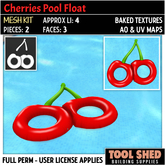 Tool Shed - Cherries Pool Float Mesh Kit