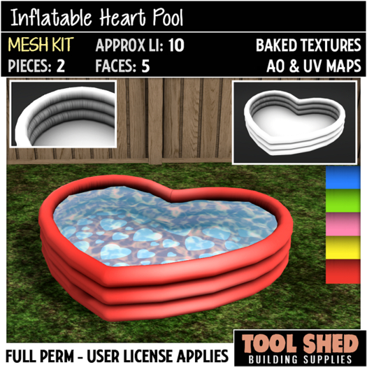 Tool Shed - Inflatable Heart Pool Mesh Kit
