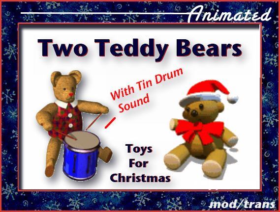Two Teddy Bears - Animated - Great Gifts For Under The Christmas Tree