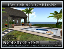 TMG - POOLSIDE PALMS* Swimming pool for houses. 2 REZ BOXES with and without a base -95 animations