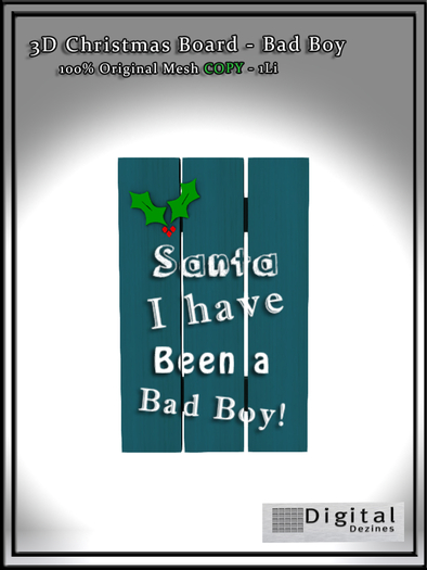 .::DD::.  Christmas Board Bad Boy Delivery Hud