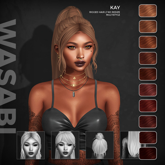 Wasabi // Kay Mesh Hair - Reds