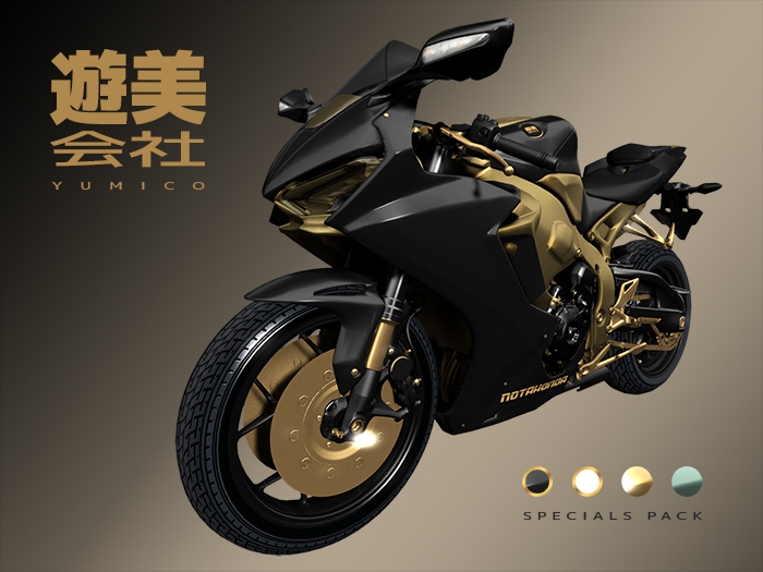 YumiCo Notahonda Motorcycle Black&Gold v1.0- BOXED