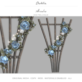 Dahlia - Aradia - Rose Trellis - Blue  