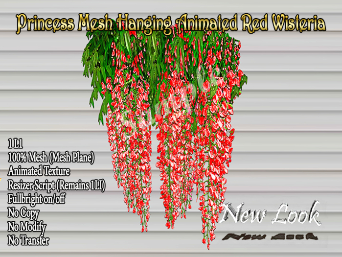 Princess Mesh Hanging Animated Red Wisteria V3- Resizer/FB bx