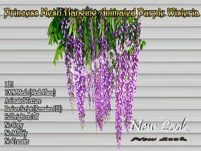 Princess Mesh Hanging Animated Purple Wisteria V3- Resizer/FB b