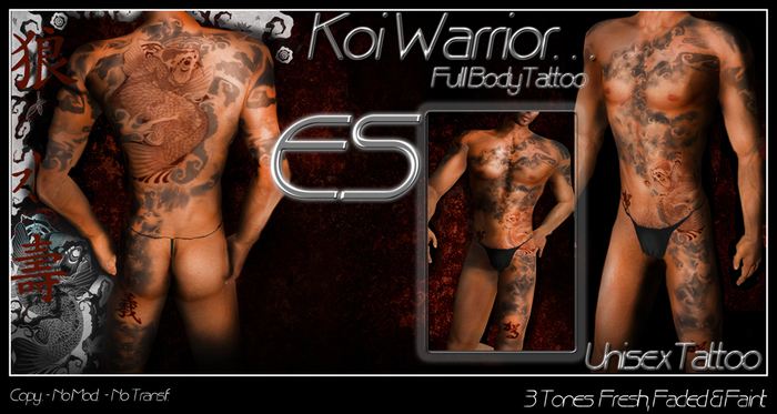 *ES* Koi Warrior - Tattoo Unisex
