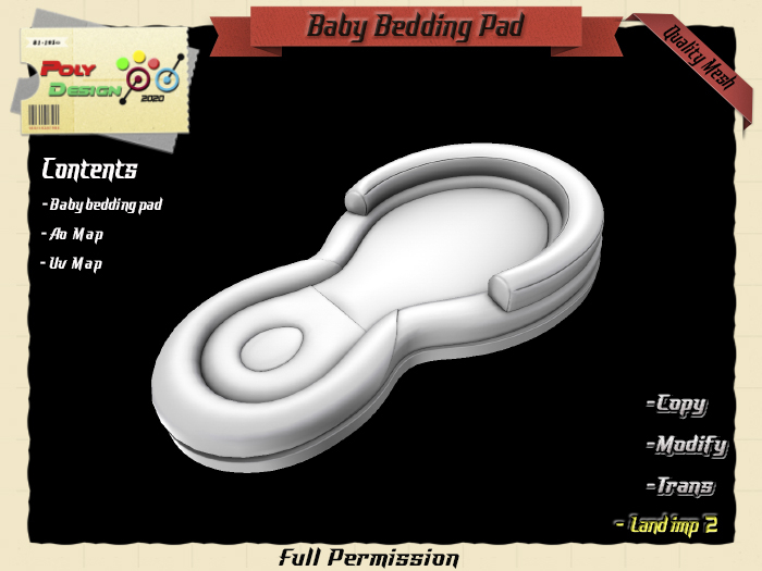 [Poly Design]-Baby Bedding Pad-HUD-BOX_Full Perm