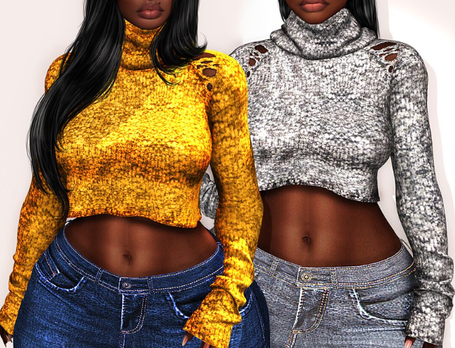 'Epique -Rush Crop Sweater (Fatpack)